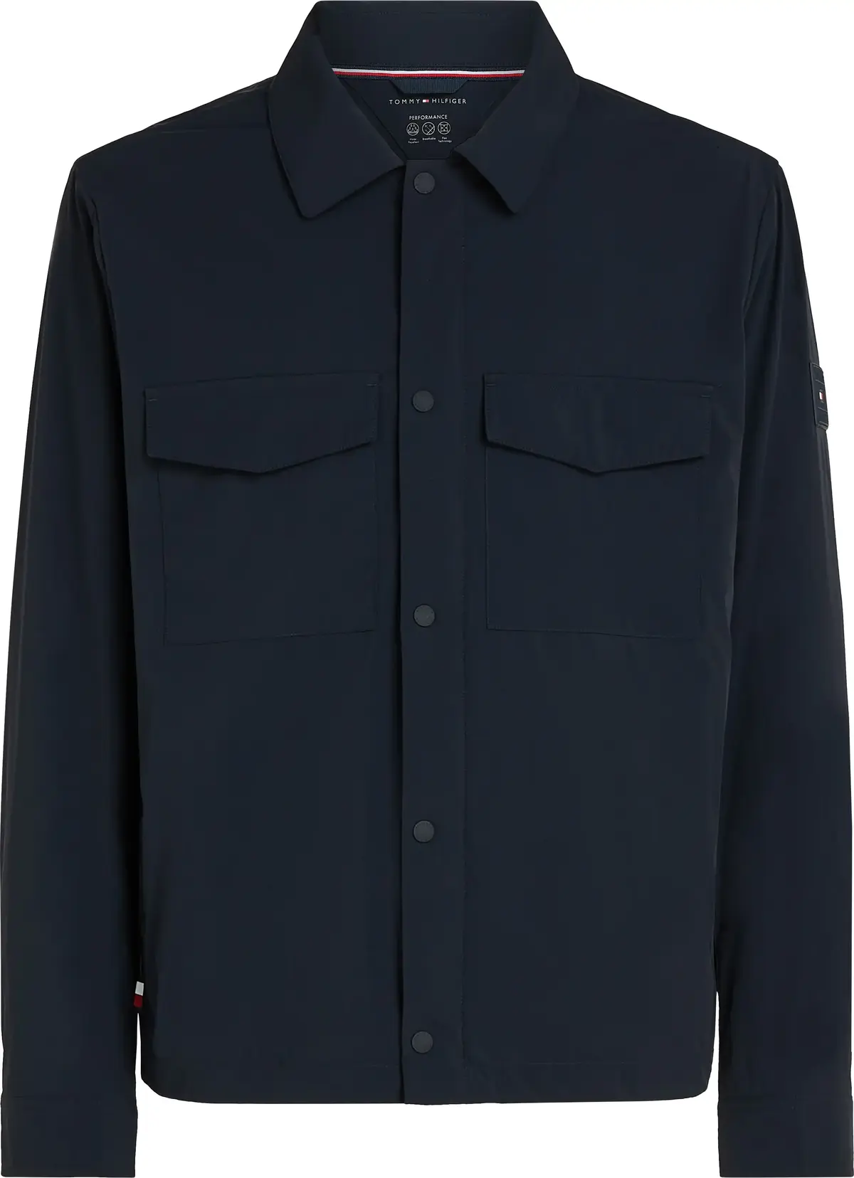 Tommy Hilfiger TECH SHIRT JACKET, DW5 Siyah Erkek Gömlek