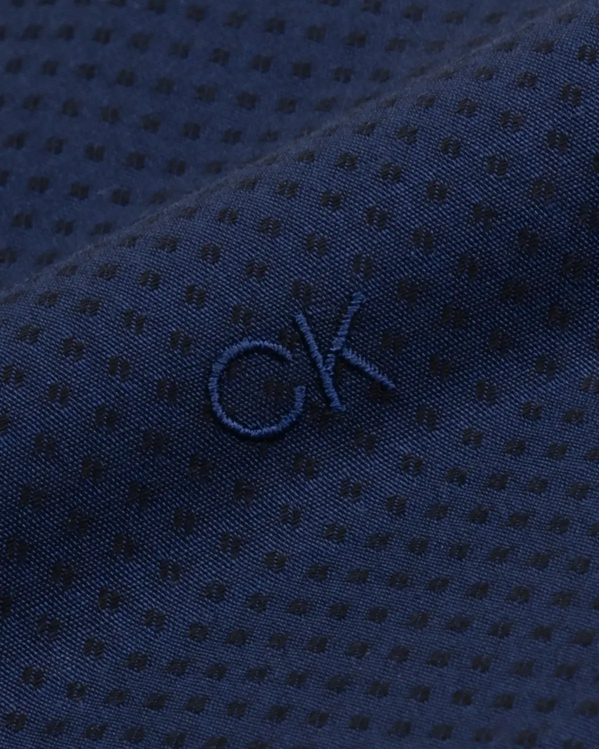 Calvin Klein DOBBY EASY CARE SLIM Erkek Lacivert Gömlek