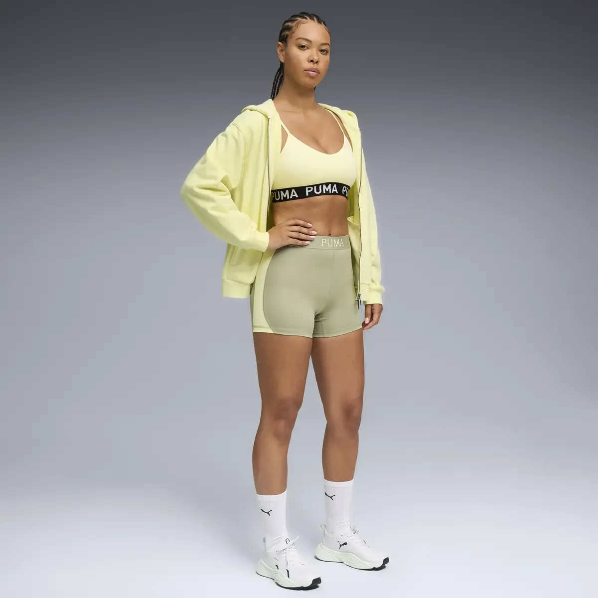 Puma MOVE STRONG BRA - LOW Sarı Kadın Sütyen & Bralet