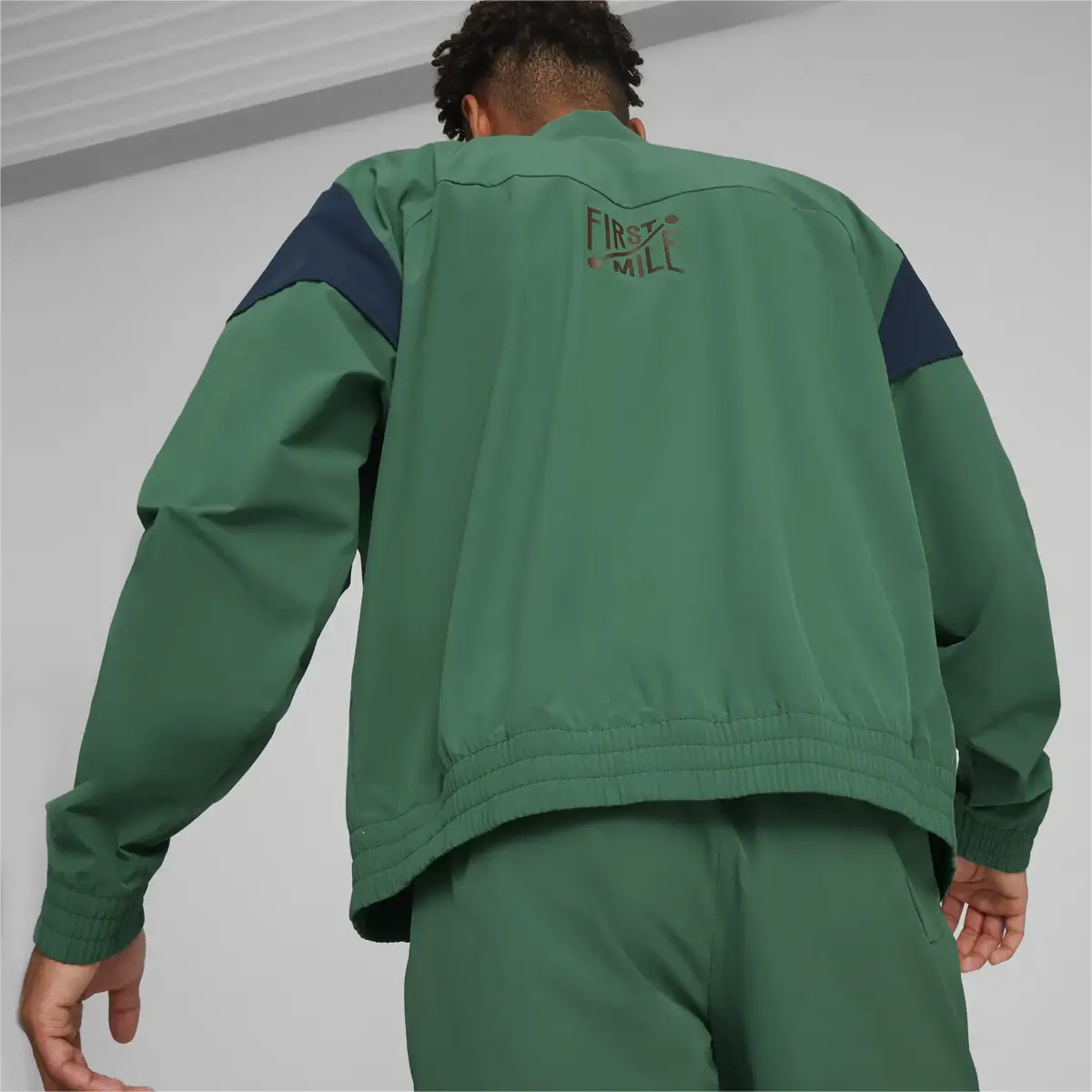Puma M First Mile Woven Jacket Yeşil Erkek Sweatshirt