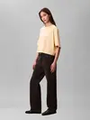 Calvin Klein A-SS Boxy Logo Graph, RM9 Sarı Kadın T-Shirt