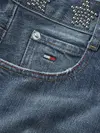 STUDDED DENIM MINI S, 1BK