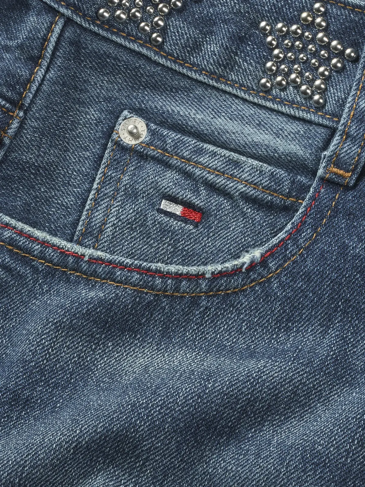 STUDDED DENIM MINI S, 1BK