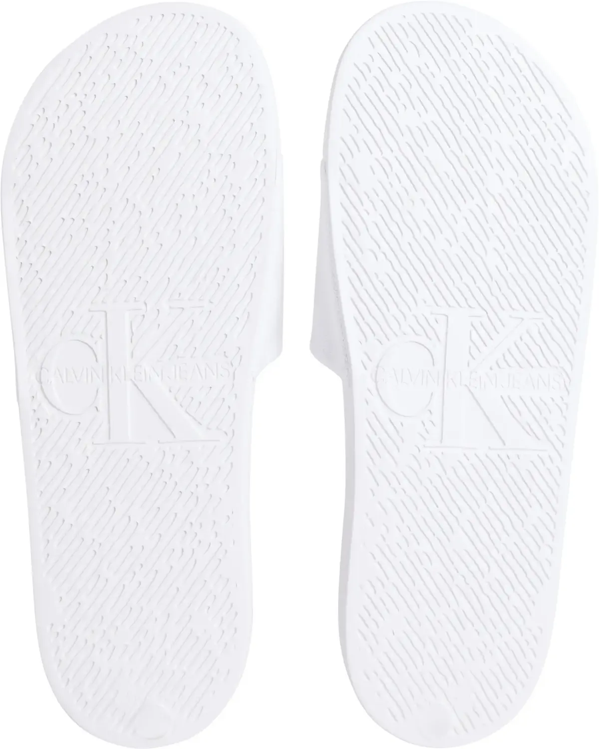 Calvin Klein SLIDE MONOGRAM CV, 0K4 Beyaz Erkek Terlik