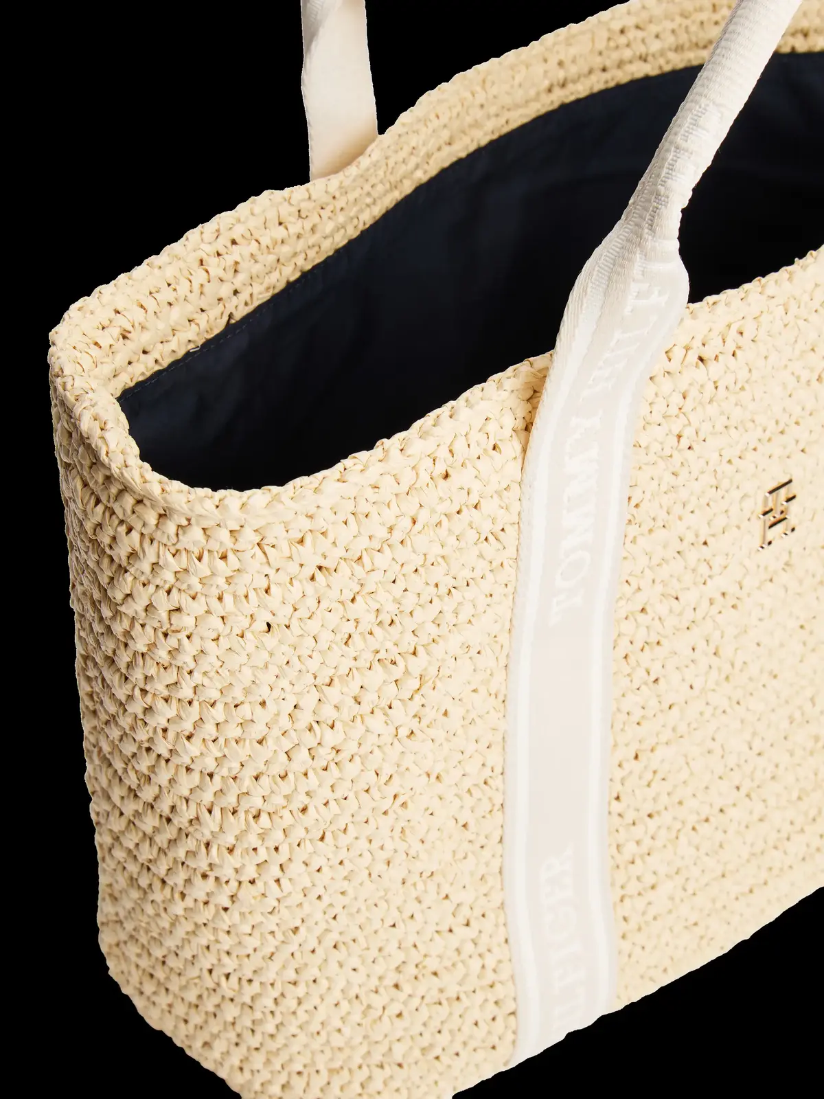 Tommy Hilfiger TH SPRING LOGO TOTE, AA8 Krem Kadın Çanta & Cüzdan