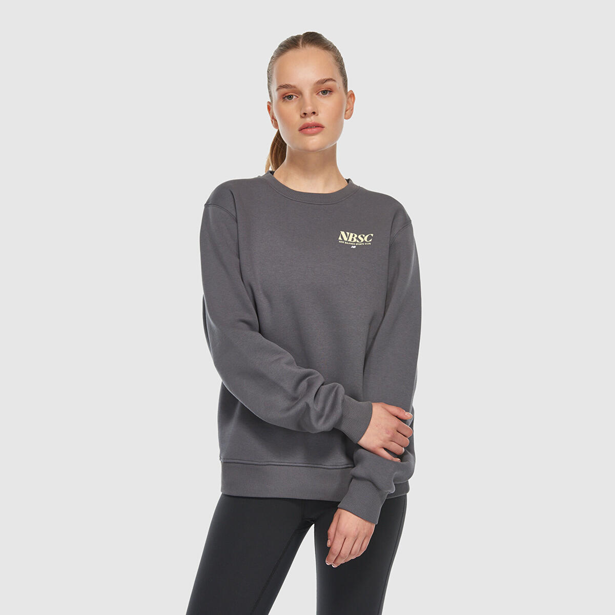 New Balance WNC3416 Kadın Antrasir Sweatshirt