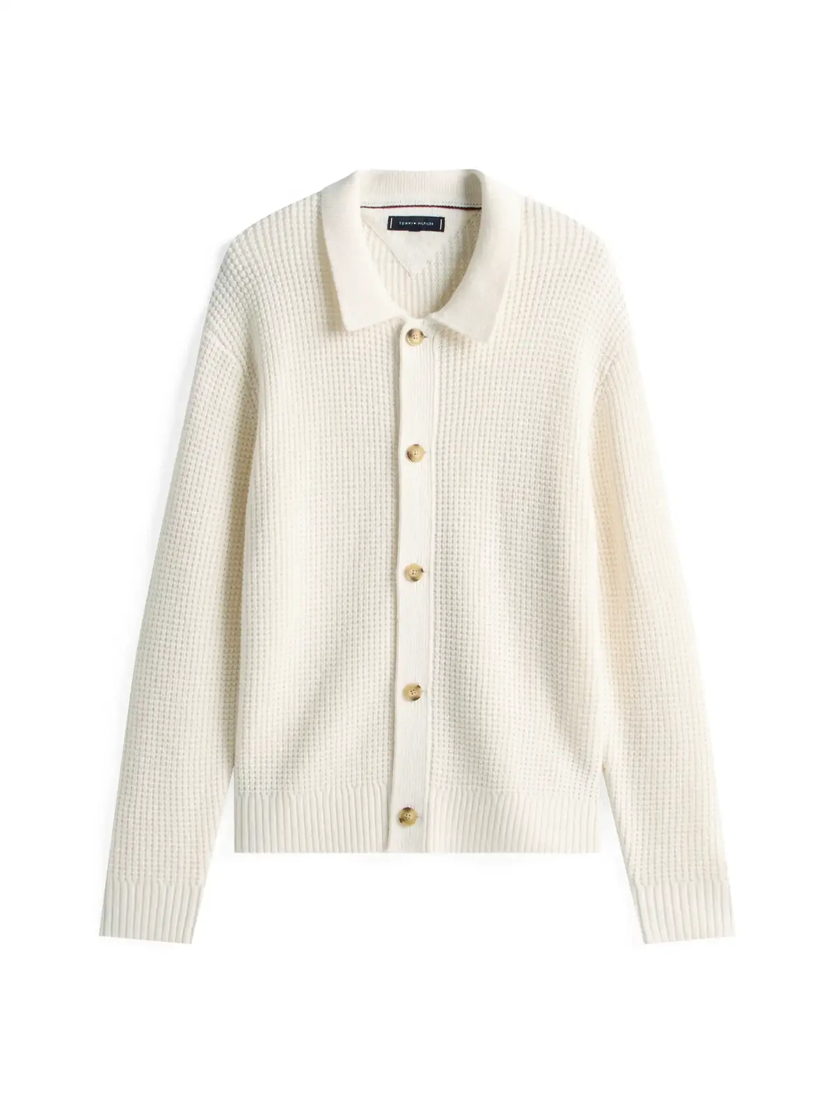 Tommy Hilfiger DC BUTTON UP CARDIGA, Z00 Krem Erkek Hırka