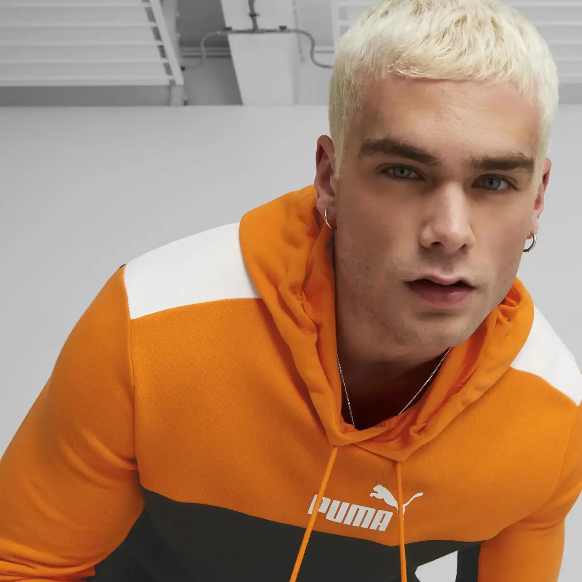 Puma ESS+ Block Hoodie TR Turuncu Erkek/Unisex Hoodie