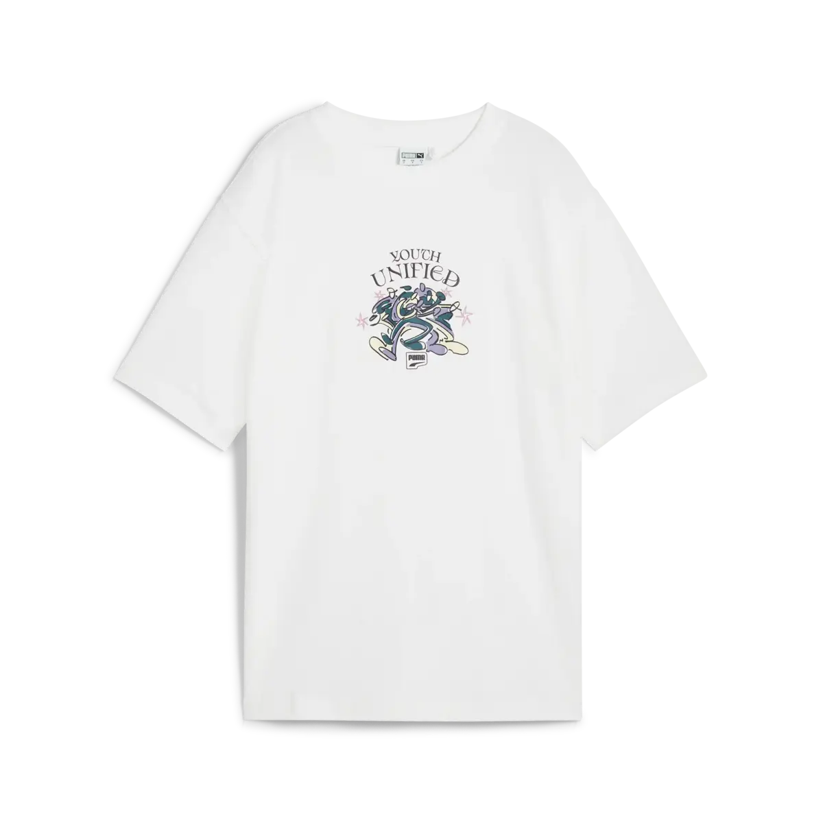 Puma DOWNTOWN Relaxed Graphic Tee Beyaz Kadın T-Shirt
