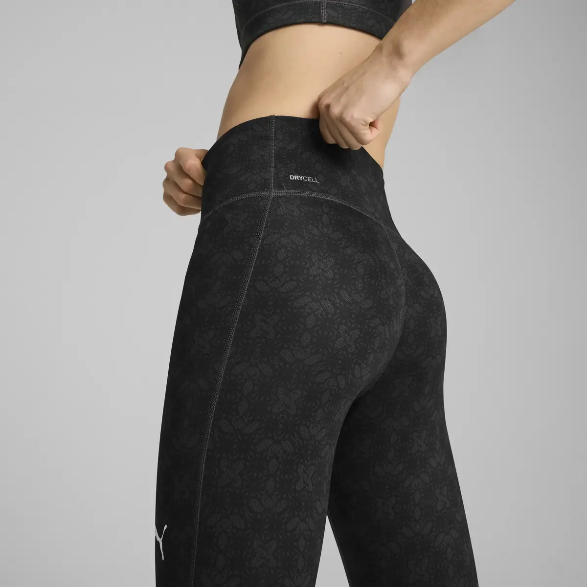 PUMA W TAD GRAPHIC TIGHT 7/8 AOP Siyah Kadın Tayt