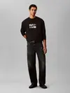 Calvin Klein LS EU 350TERRY Siyah Erkek Sweatshirt