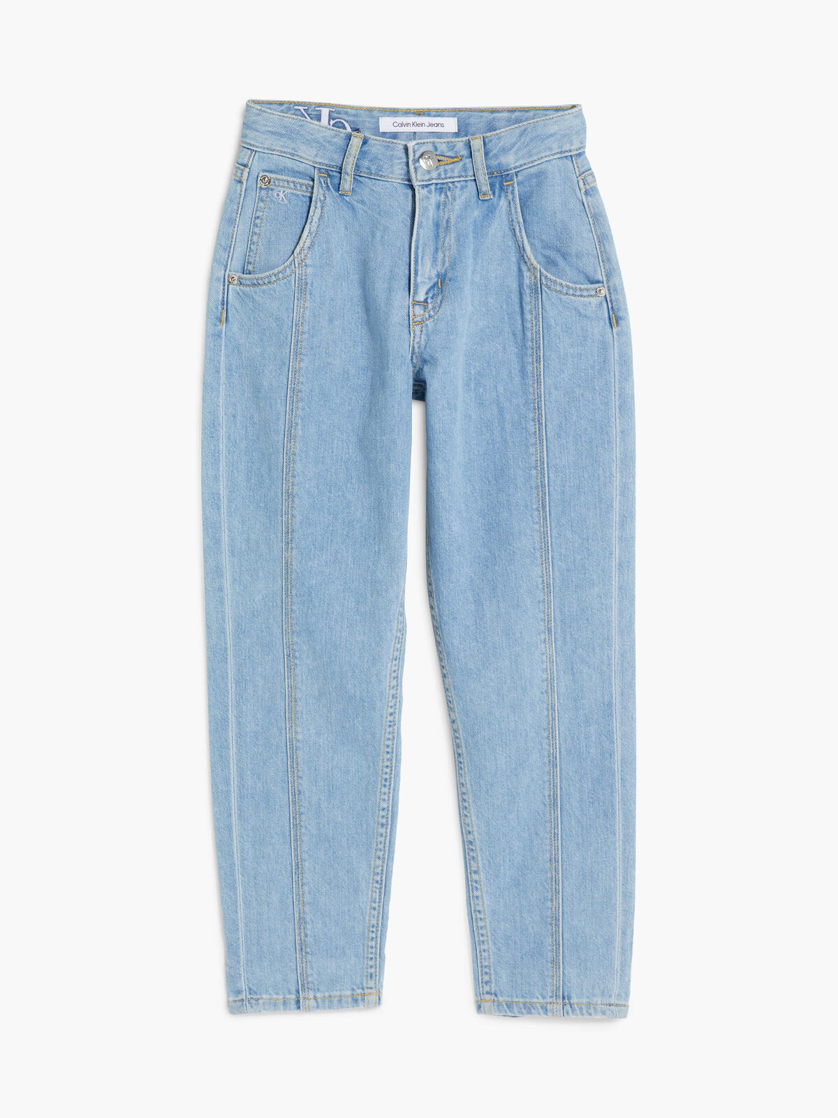 Calvin Klein BARREL UTILITY BLUE Kadın Mavi Kot Pantolon