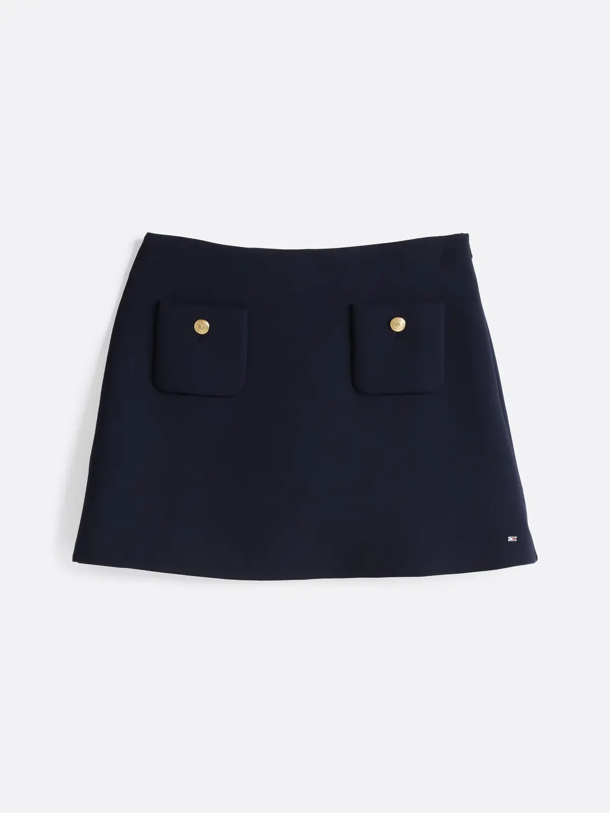 Tommy Hilfiger PUNTO SHORT SKIRT, C1G Lacivert Kadın Elbise-Etek