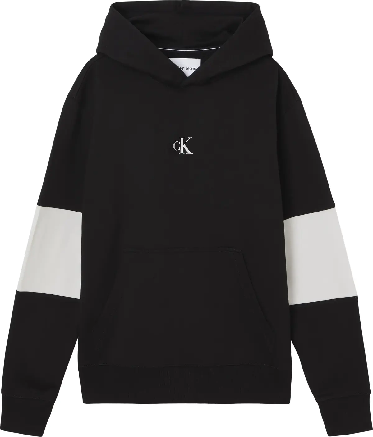 Calvin Klein STRIPE CK COLORBLOCK Erkek Siyah Hoodie