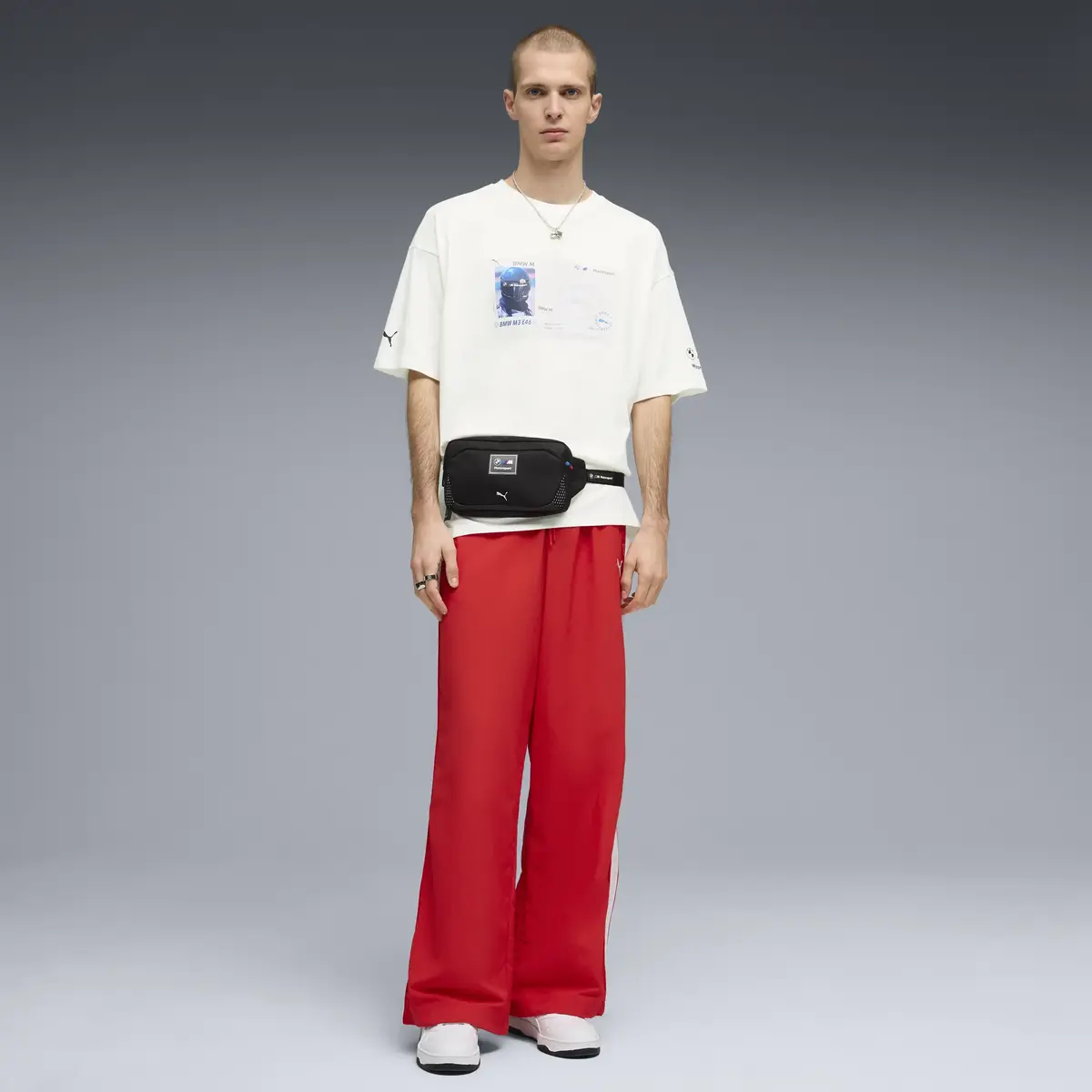 PUMA BMW MMS Lifestyle Tee Beyaz Erkek T-Shirt
