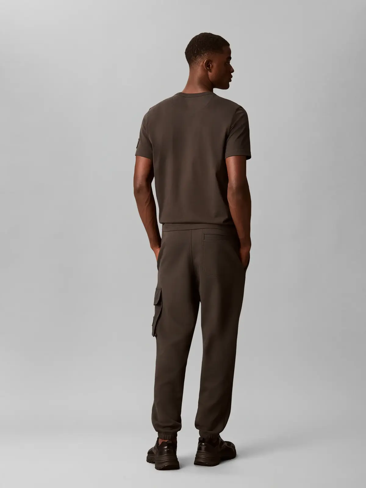 Calvin Klein EU 350TERRY BADGE JO, 8MN Gri Erkek Pantolon