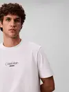 Calvin Klein SS 20S ACID WASH GRA Beyaz Erkek Tişört