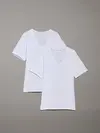 Calvin Klein 2P S/S V NECK Erkek Beyaz T-Shirt
