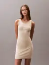 Calvin Klein SL COTTON 1X1 RIB TANK DRESS Bej Kadın Elbise