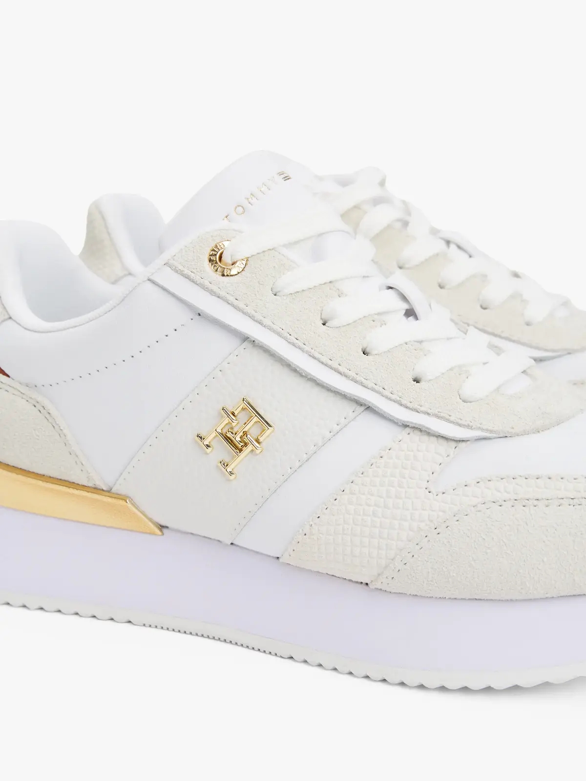 Tommy Hilfiger TH FASHION RUNNER, YBL Beyaz Kadın Spor Ayakkabı & Sneaker