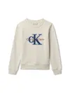 Calvin Klein FESTIVE MONO SWEATSH Krem Erkek Çocuk Sweatshirt