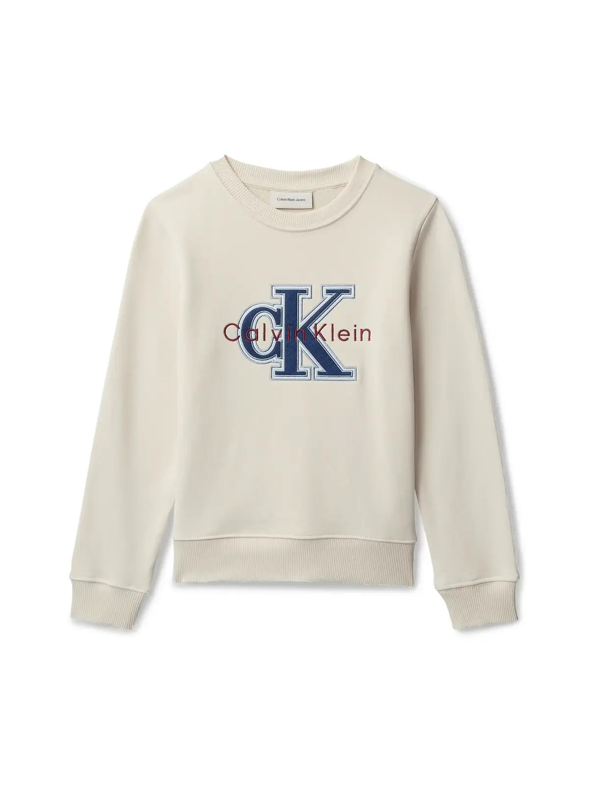 Calvin Klein FESTIVE MONO SWEATSH Krem Erkek Çocuk Sweatshirt