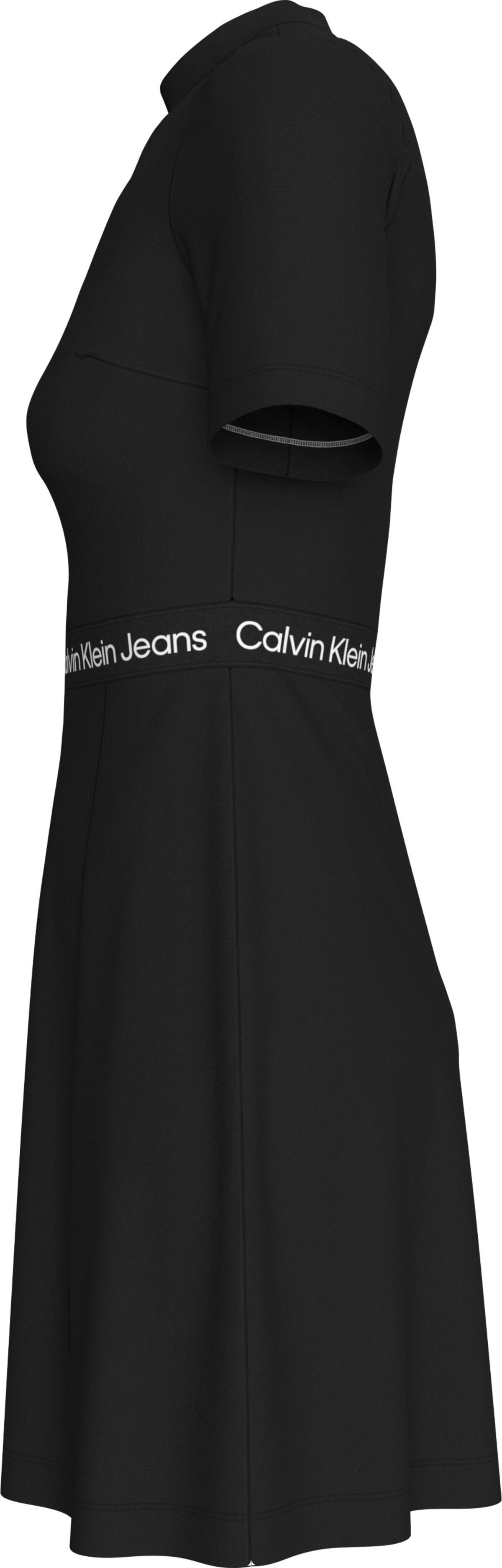 Calvin Klein TAPE MILANO SHORT SL Kadın Siyah Elbise