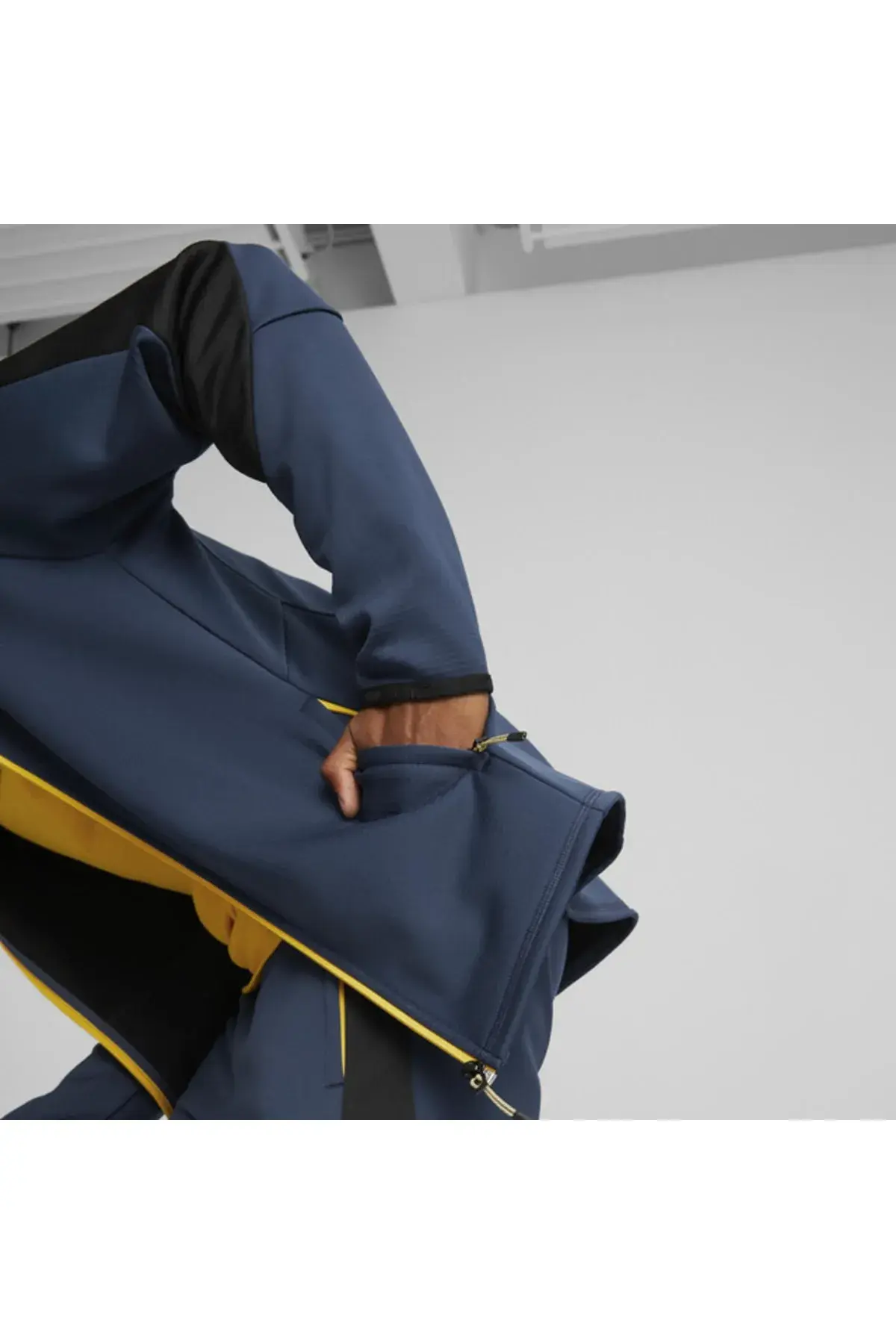 Puma Evostripe Warm Full-Zip Hoodie Lacivert Erkek Fermuarlı Hoodie