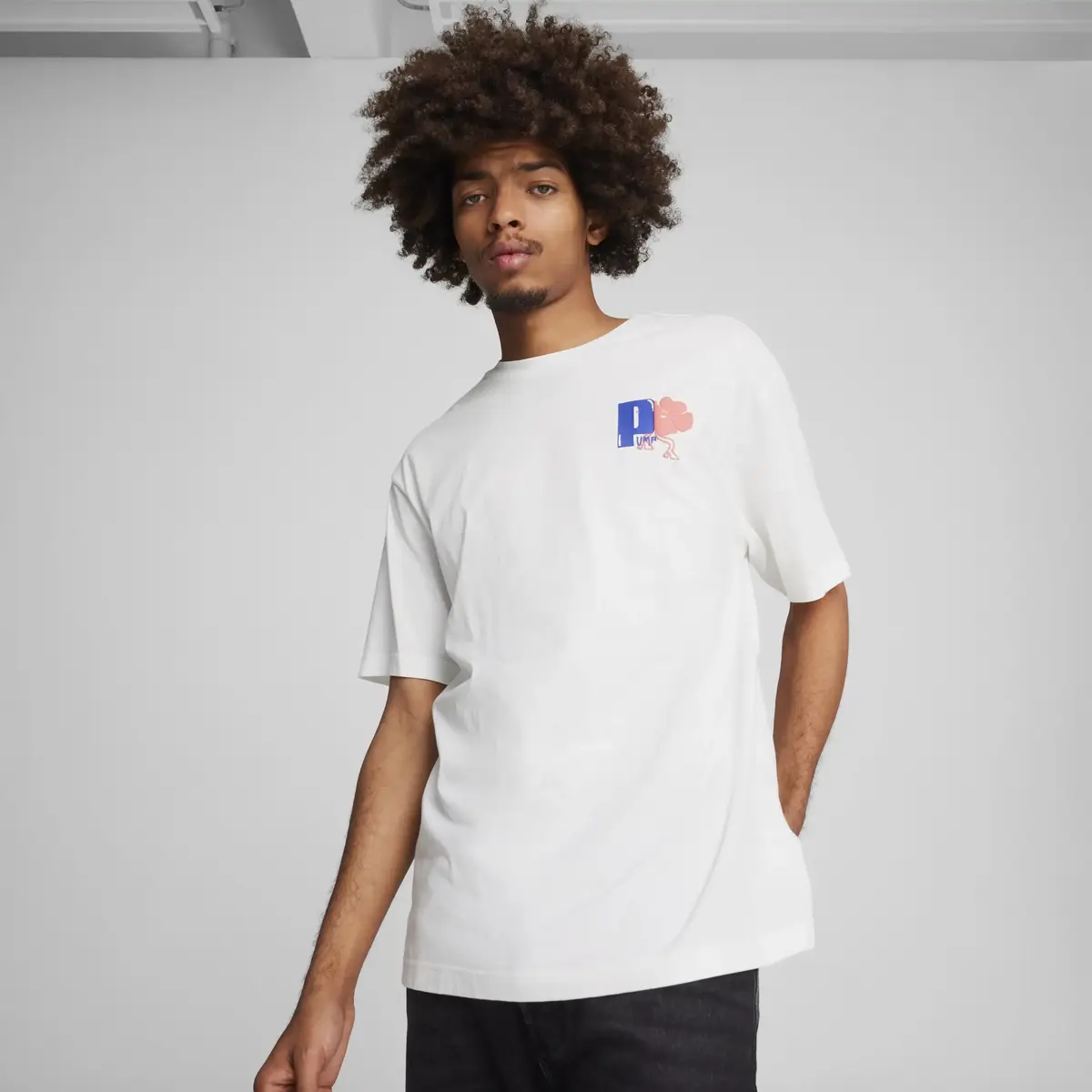 Puma GRAPHICS Growth Relaxed Tee Beyaz Erkek T-Shirt