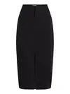 Calvin Klein SOFT LINEN MIDI SKIRT Siyah Kadın Etek
