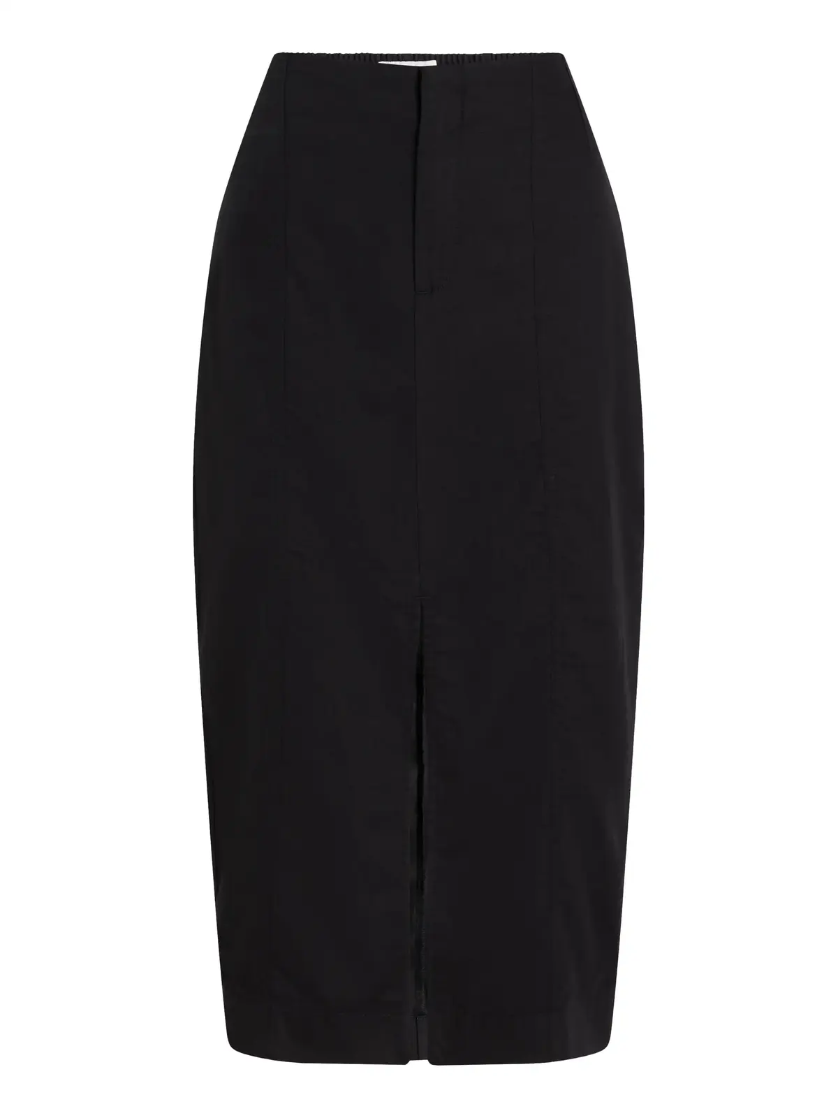 Calvin Klein SOFT LINEN MIDI SKIRT Siyah Kadın Etek