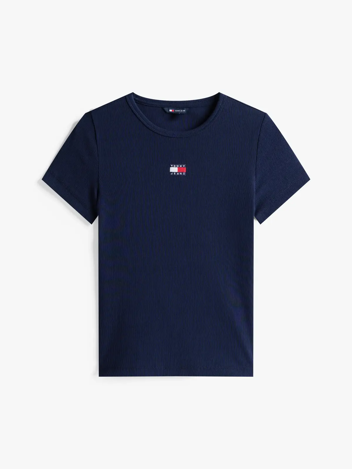 Tommy Hilfiger TJW SLIM BADGE RIB T, C1G Lacivert Kadın T-Shirt & Polo