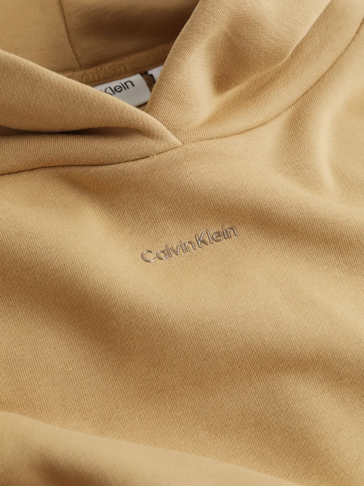 Calvin Klein NANO LOGO RELAXED HO Kadın Bej Sweatshirt