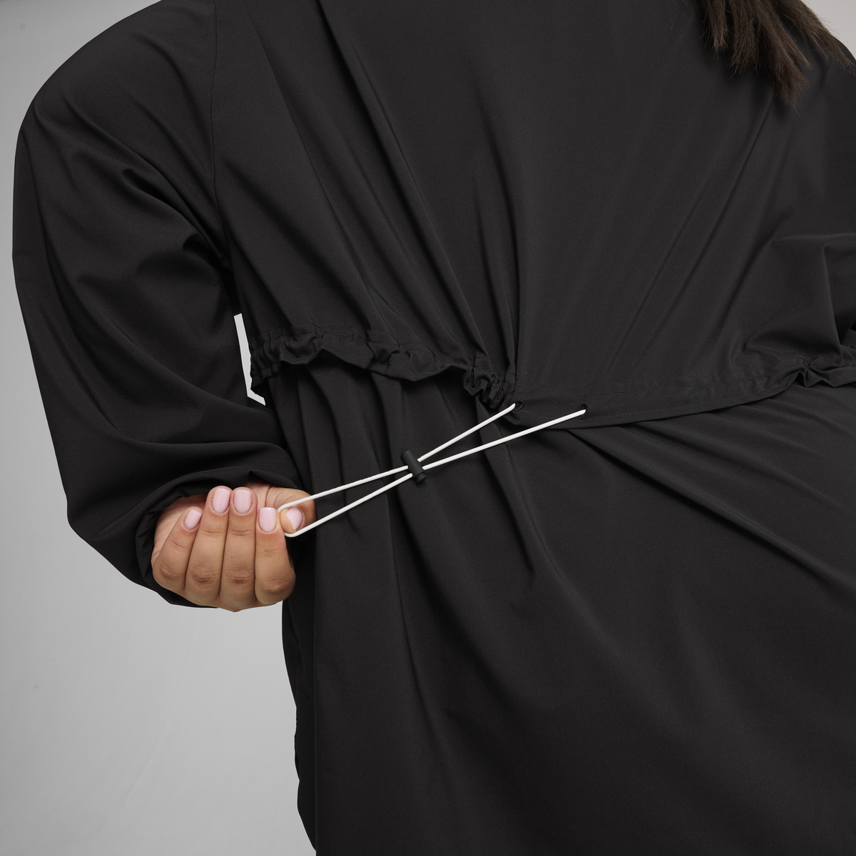 Puma WOVEN ELASTIC  JACKET Q4 Siyah Kadın Fermuarlı Ceket