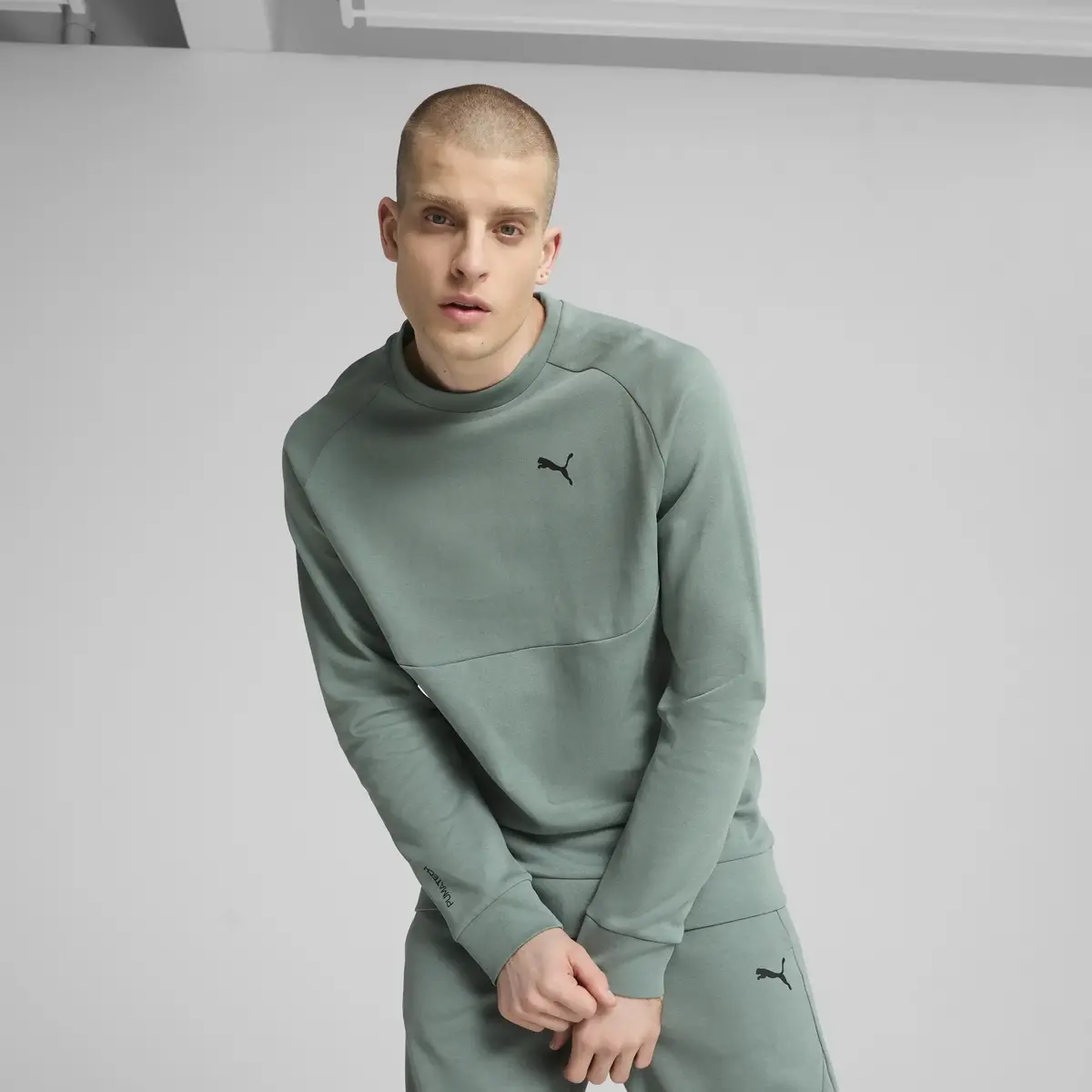 PUMATECH Crew Yeşil Erkek Sweatshirt