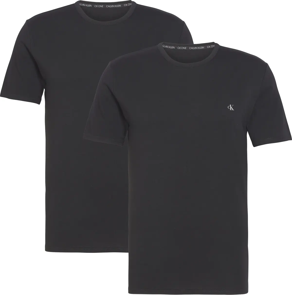Calvin Klein S/S CREW NECK 2PK Erkek Siyah T-Shirt