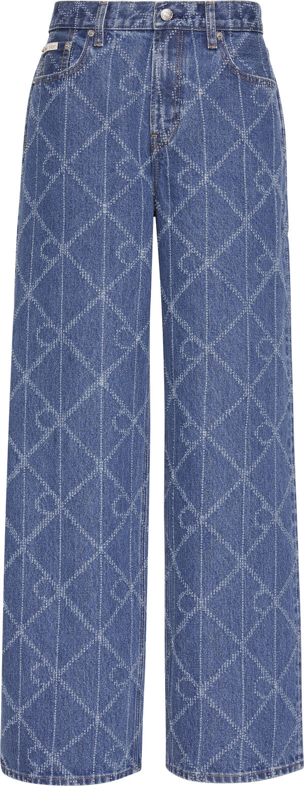 Calvin Klein LOW RISE BAGGY CK ATLANTIC Mavi Kadın Kot Pantolon