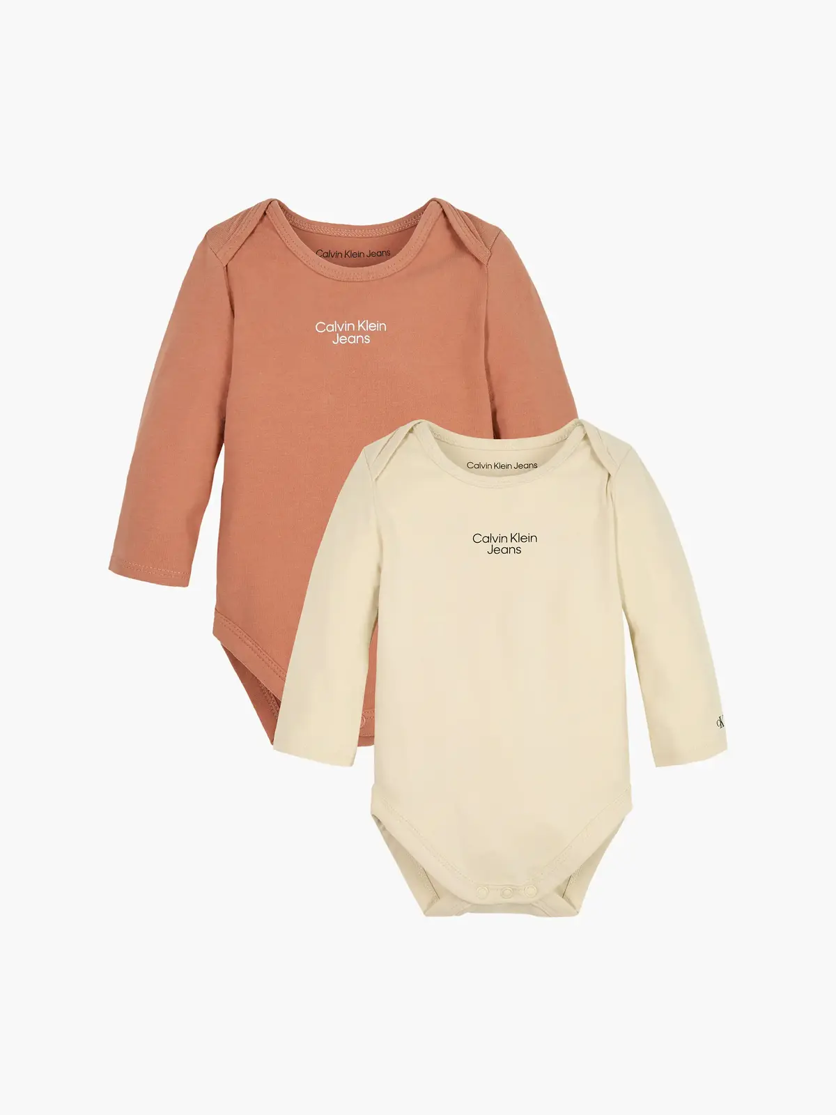 Calvin Klein STACK LOGO LS BODY S Bebek Bej Zıbın