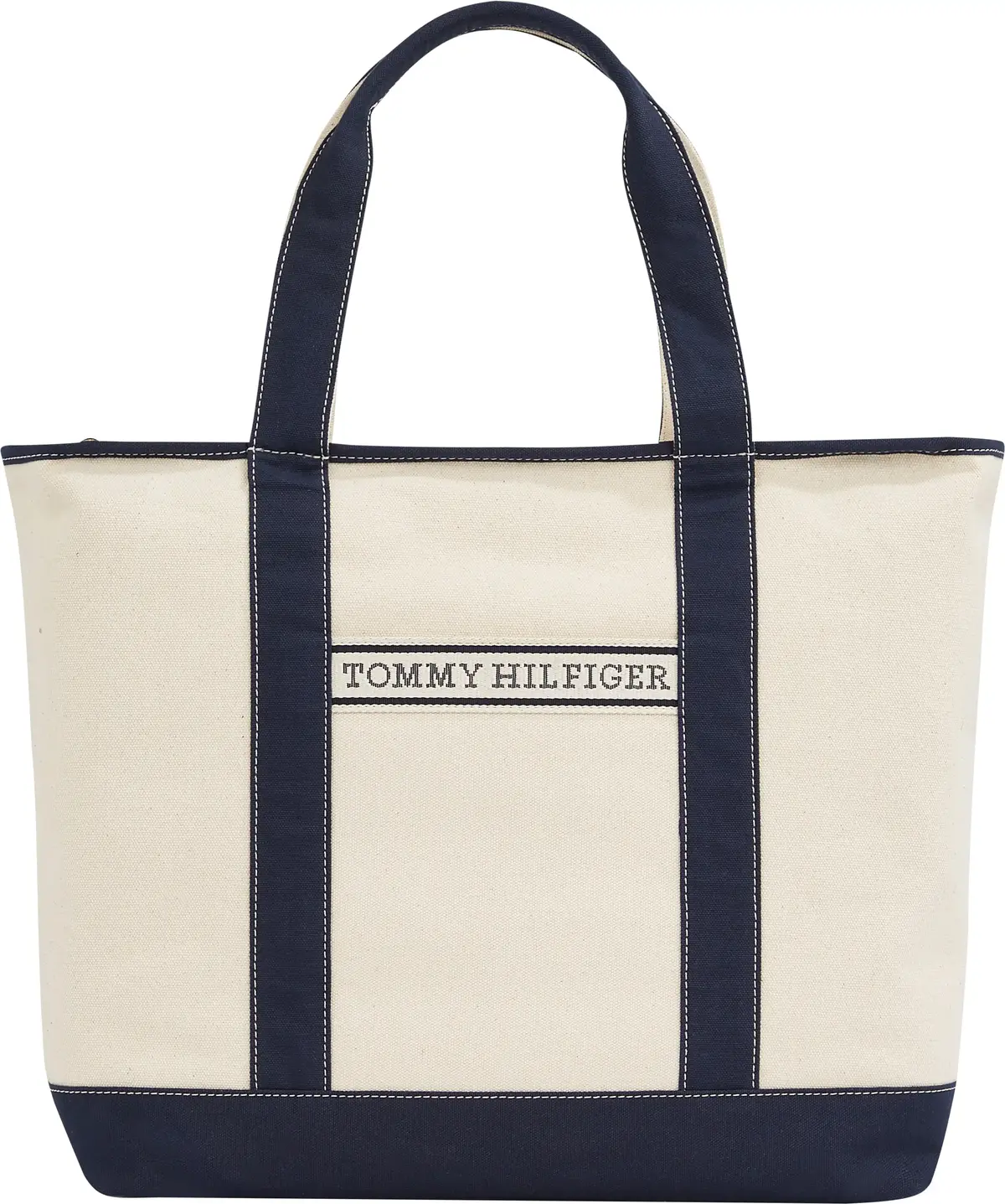Tommy Hilfiger TH SUMMER CANVAS TOT, 0GY Beyaz Kadın Çanta & Cüzdan