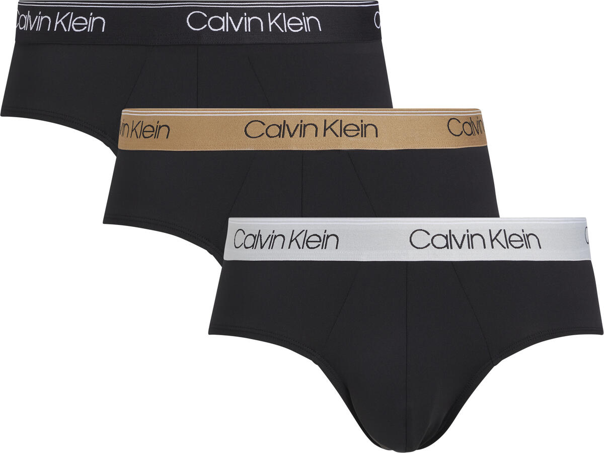 Calvin Klein HIP BRIEF 3PK Erkek Siyah Slip Set