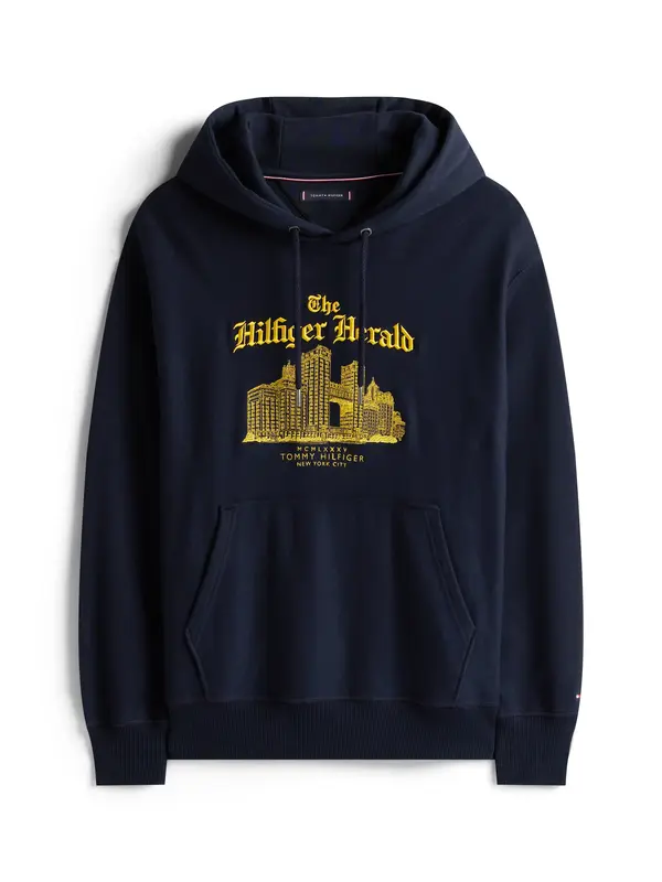 Tommy Hilfiger HERALD SKYLINE HOODY, DW5 Lacivert Erkek Hoodie