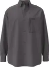 Calvin Klein LS COTTON NYLON RLXD SHIRT JACKE Gri Erkek Tişört