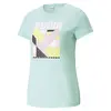 Puma Intl Graphic Tee Beach Glass Mavi Kadın T-Shirt