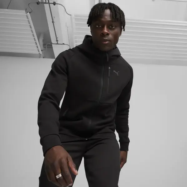 PUMATECH FZ Hoodie DK Siyah Erkek Fermuarlı Ceket