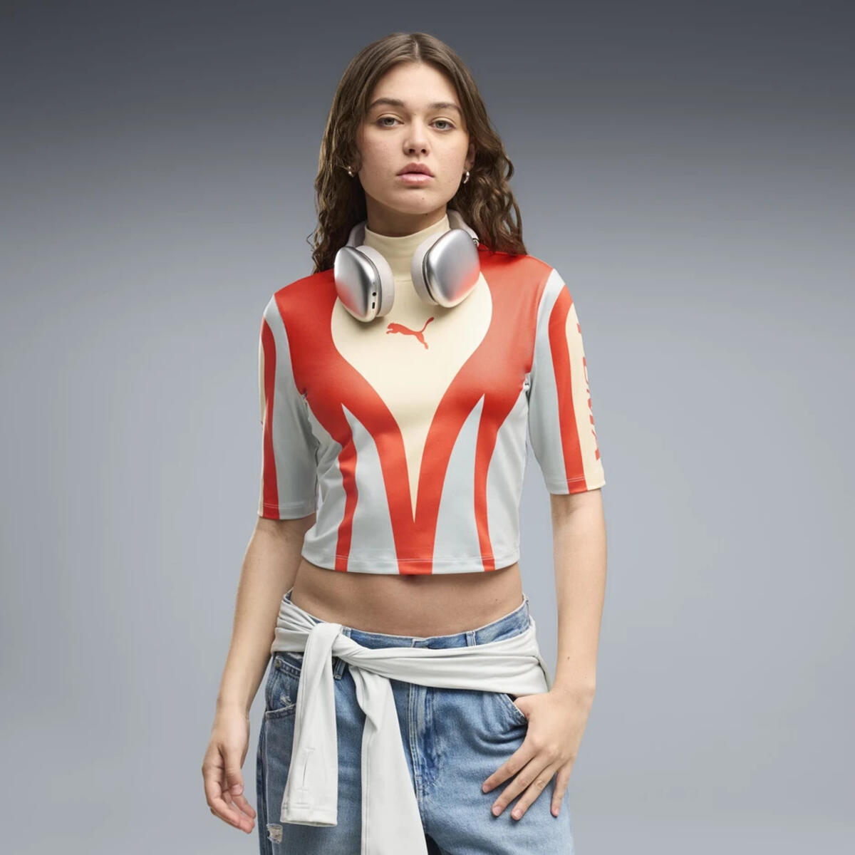 Puma FUTURE.PUMA.ARCHIVE Moto Top Turuncu Kadın T-Shirt