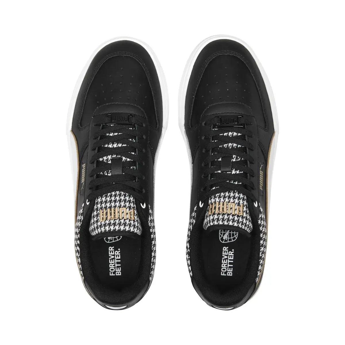 Puma Caven Dime Houndstooth - Siyah Kadın/Günlük Spor Ayakkabı