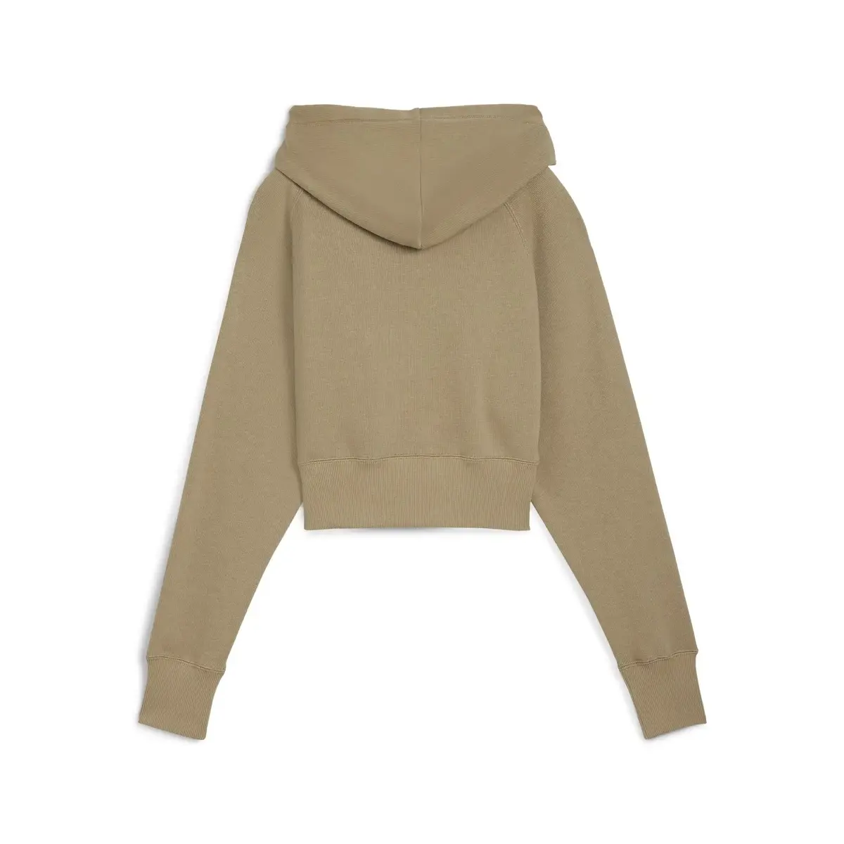 Puma CLASSICS+ Relaxed Cropped Hoodie Bej Kadın Sweatshirt