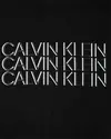 Calvin Klein TRIPLE CENTER LOGO H Erkek Siyah Hoodie