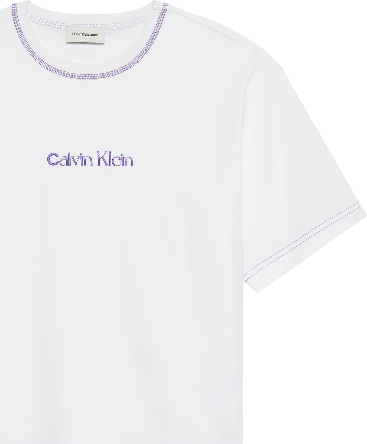 Calvin Klein SS FITTED INTERLOCK CK COVERSTIT Beyaz Kadın T-Shirt Calvin Klein SS FITTED INTERLOCK CK COVERSTIT Beyaz Kadın T-Shirt
