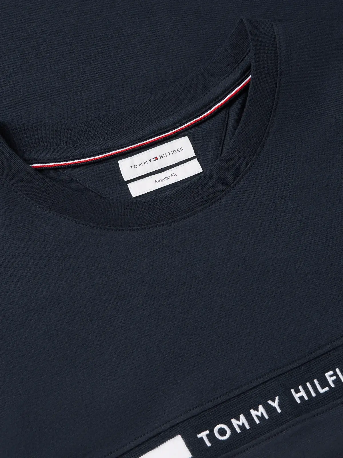 Tommy Hilfiger HILFIGER CHEST INSER, DW5 Siyah Erkek T-Shirt & Polo